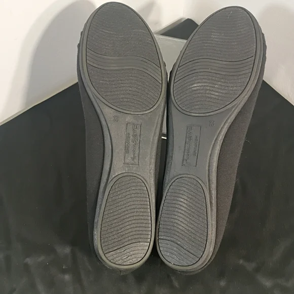 American Eagle Womens SZ 13 Ballet Flats Black Fabric Casual Slip On Shoe - Picture 7 of 8